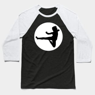 Jump Kick Icon Baseball T-Shirt